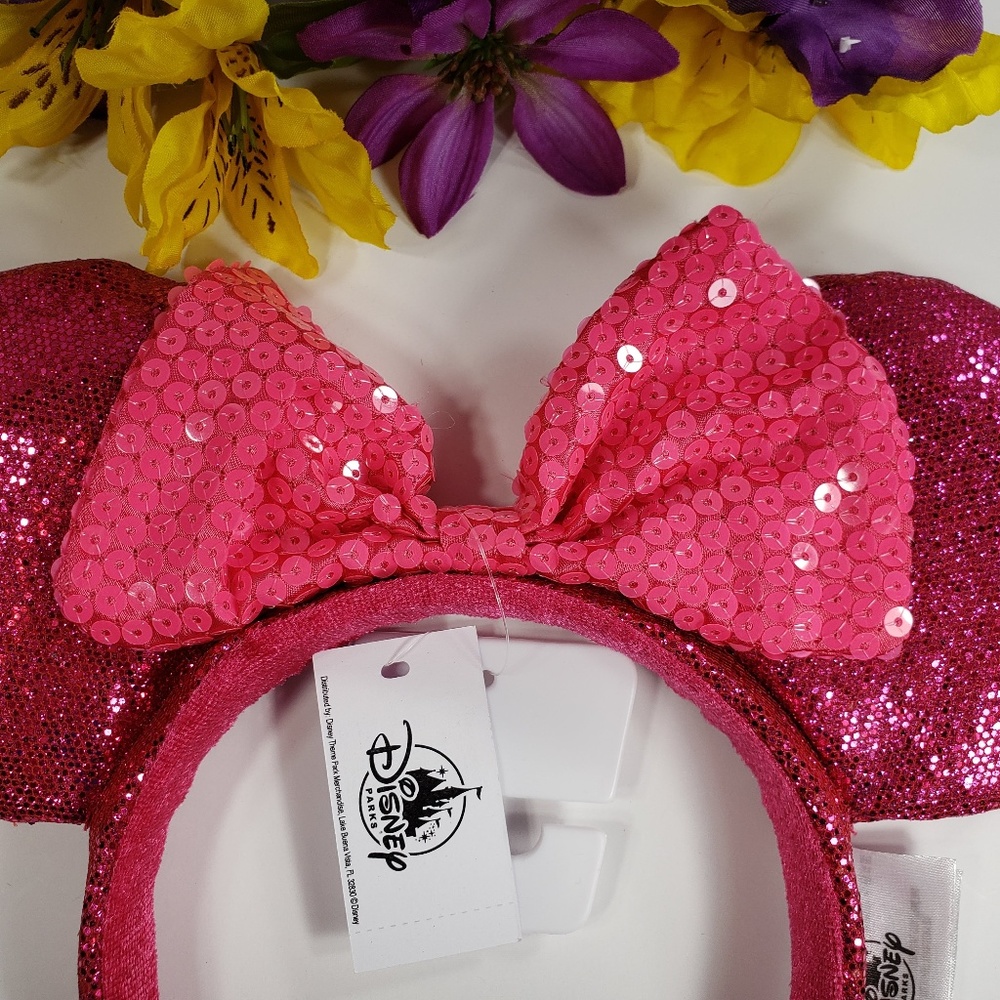 Disney Parks Imagination Minnie Pink Sequin Ears - Picture 2 of 8